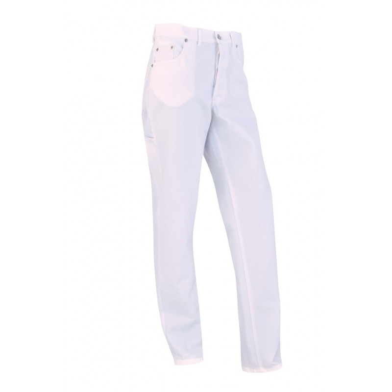 B1CPJ Jean's coton/poly blanc 