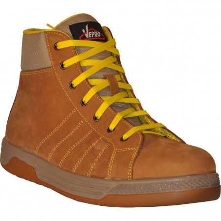 KOUR Chaussures de sécurité hautes cuir nubuck beige S3