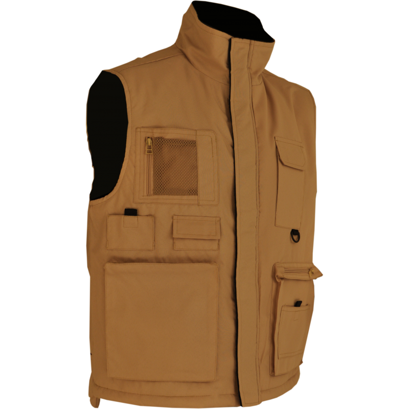 GMPP3 Gilet Multipoches beige doublure polaire