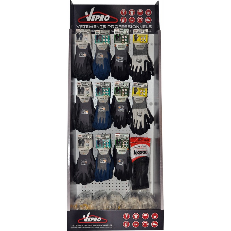 Présentoir gants (Offert pour l'achat de 5 x12 paires de gants) Présentoir gants (Offert pour l'achat de 5 x12 paires de gants)